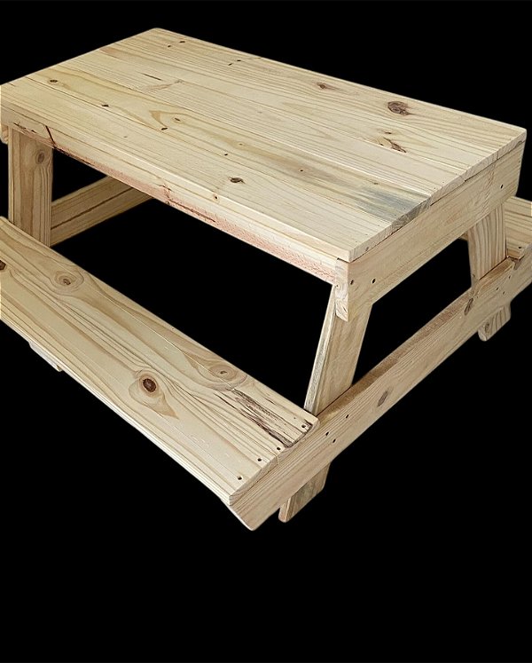 Mesa pic nic americano infantil de pinus piquenique