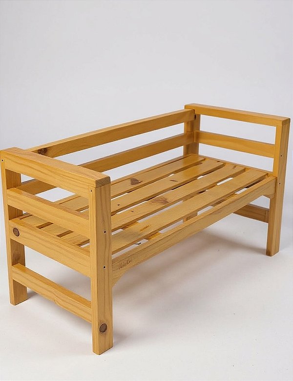 Banco industrial namoradeira com braços