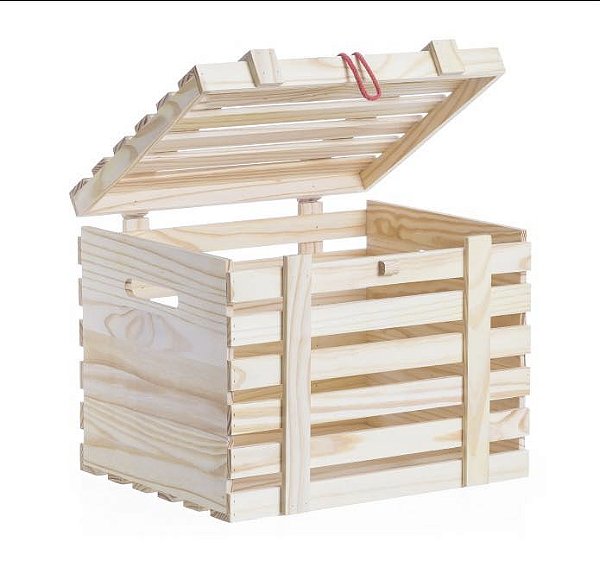 Caixote TALL ripado estilo baú ripado para brinde