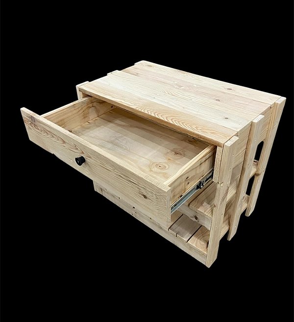 Gabinete rustico de madeira pinus para banheiro lavabo sem acabamento