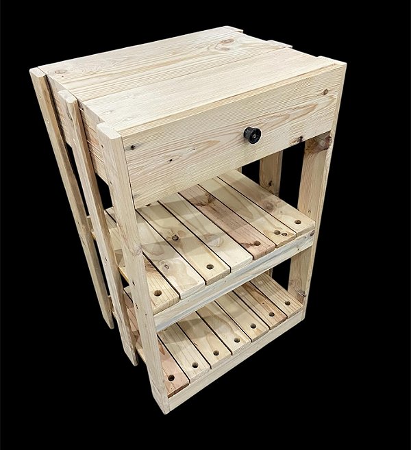 Gabinete ALTO rustico de madeira pinus para banheiro lavabo sem acabamento