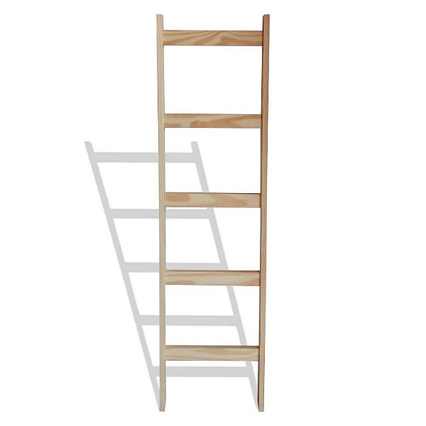 Escada Decorativa Bege em Madeira Natural