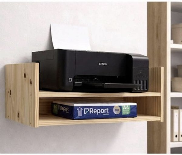 Estante Prateleira de pinus para impressora suspensa
