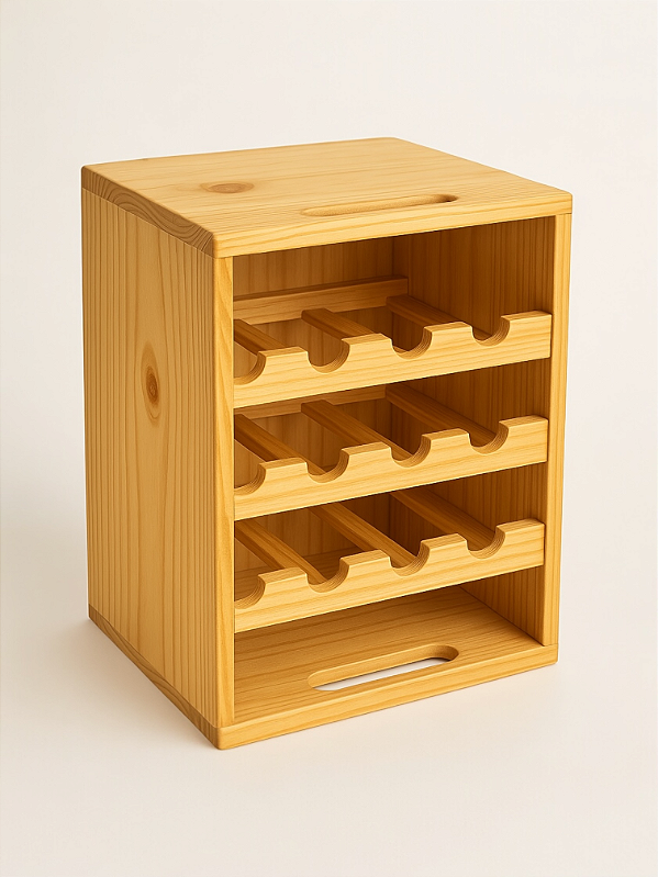 Adega caixote Winewood para 8 garrafas de vinho