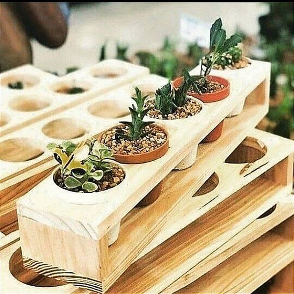 Caixote para 5 Vasos para plantas