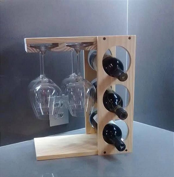 Suporte vinhos Adega de palete pinus