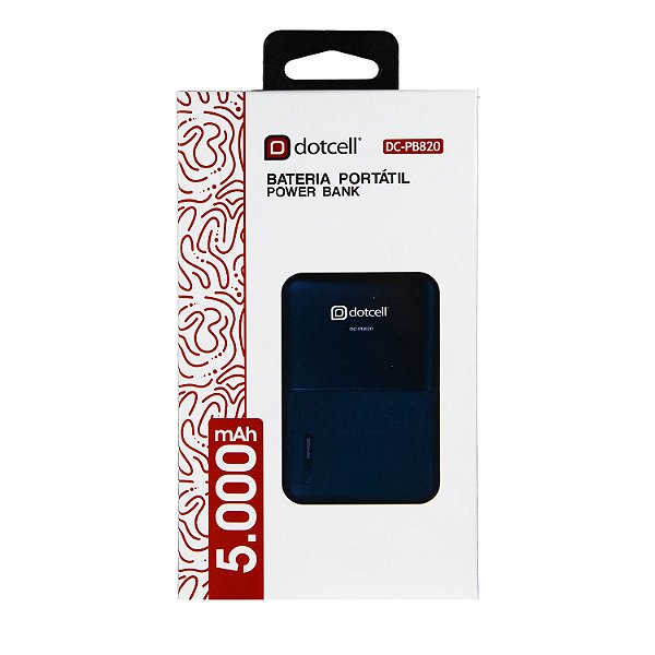 Bateria Auxiliar – Power Bank Dotcell Dc-Pb820 Preto
