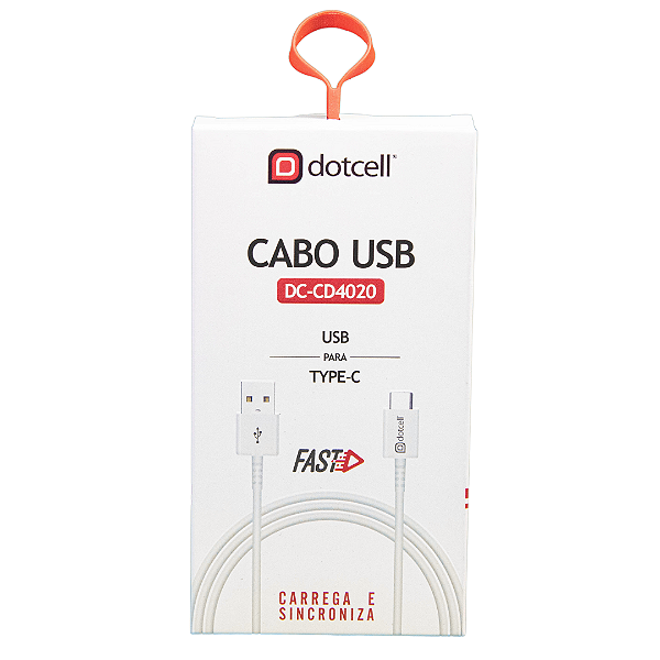 Cabo Usb Dotcell Dc-Cd4020 Branco