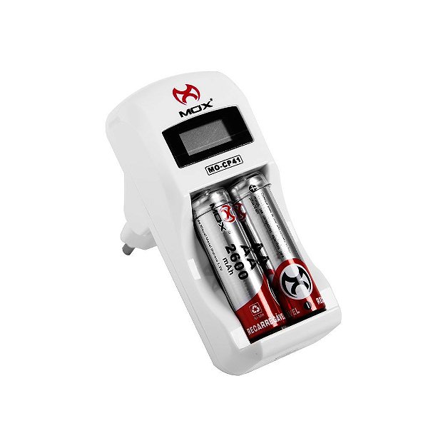 Carregador De Pilha Mox Mo-Cp41