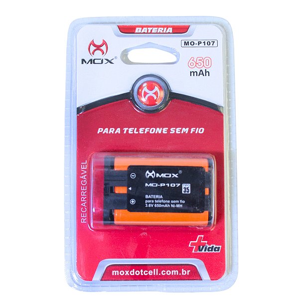 BATERIA P/ TELEFONE S/ FIO MOX MO-P107
