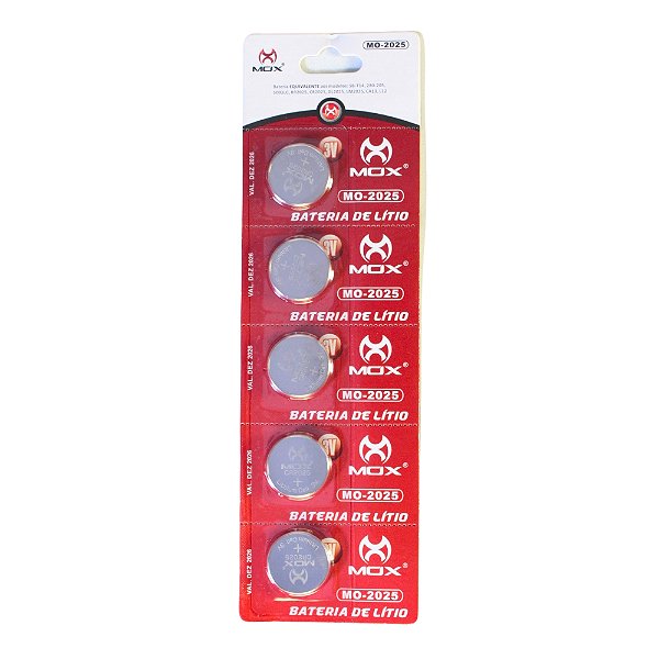 BATERIA BOTAO MOX MO-2025 (CARTELA C/ 5 PCS)