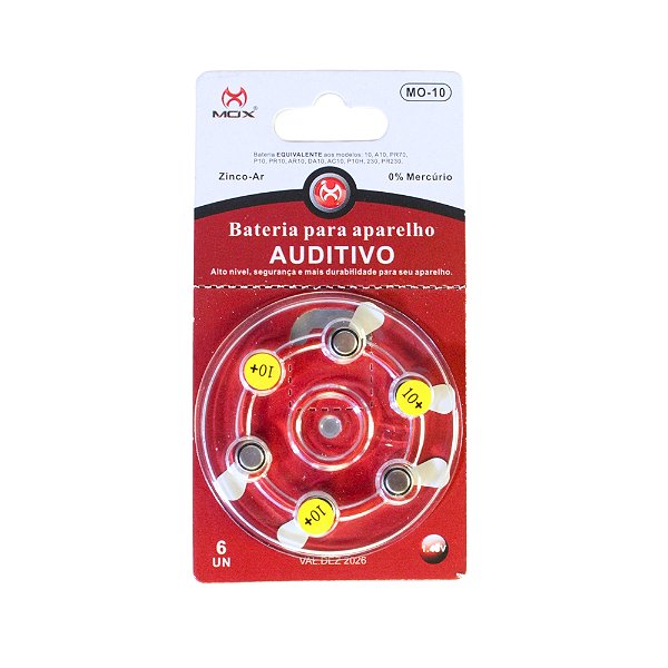 BATERIA BOTAO MOX MO-A10 (CARTELA C/ 6 PCS