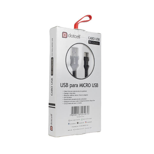 CABO USB DOTCELL DC-CD6240 CINZA