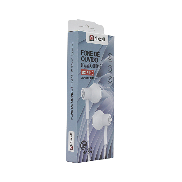 FONE DE OUVIDO DOTCELL DC-F110 BRANCO