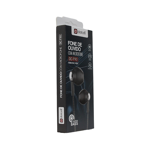 FONE DE OUVIDO DOTCELL DC-F90 PRETO