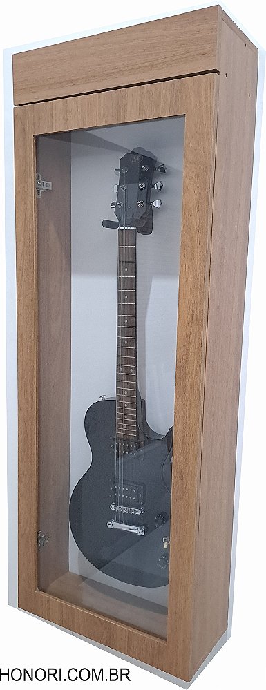 Suporte Case para Guitarra e Violão - Expositor de guitarra de com led