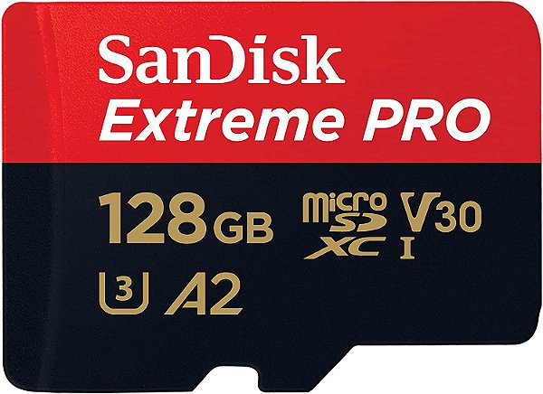 Cartão de Memória Sandisk, 128gb, Micro SDXC, Extreme Pro, 170mbs, Classe 10, 4K