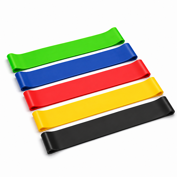 Kit 5 Faixas Elásticas Super Mini Band para Exercícios e Treino