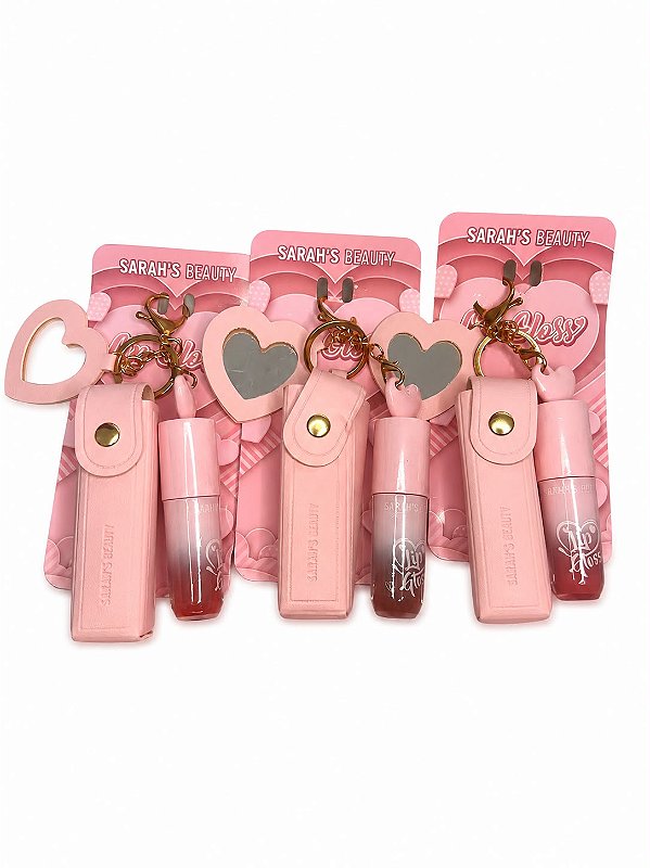 Sarah's Beauty Lip Gloss Chaveiro com Porta-Gloss