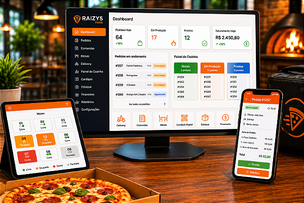 Sistema para Pizzaria | Delivery, Meio a Meio e Controle de Pedidos