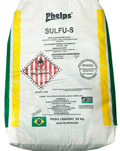 Enxofre em Pó Puro 99,5% de Pureza Premium - Pacote 25kg