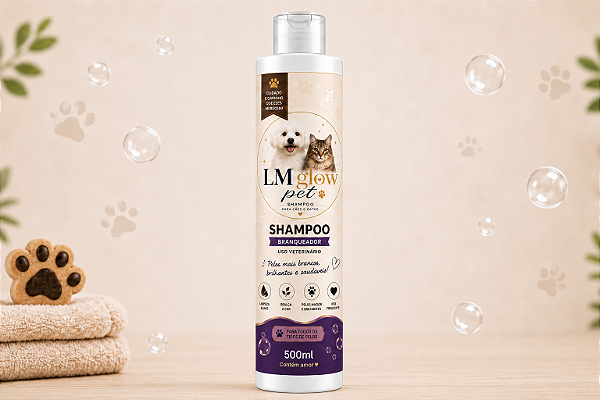 LM GLOW PET | Shampoo Branqueador 500ml