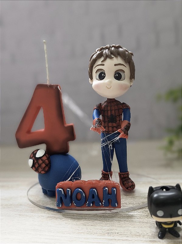Topo de Bolo Homem Aranha Personalizado
