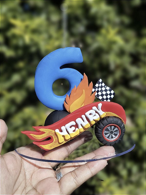 Vela Carrinho Hot Wheels com Pavio Mágico