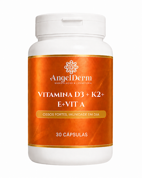 Vitamina D3 + K2+ E+ Vit A - 30 Cápsulas
