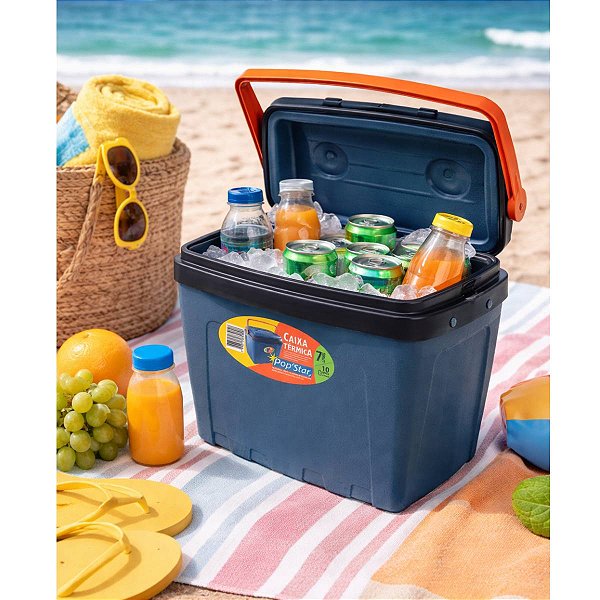 Cooler Caixa Térmica Compacta 7 Litros Com Alça Perfeita para Lanches, Viagens e Uso Diário Antares