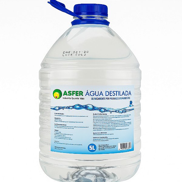 Agua Destilada para laboratorio 5 litros Asfer