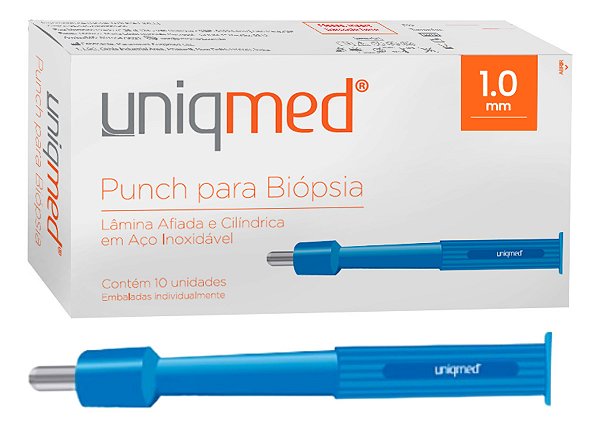 Punch Para Biopsia 1.0MM Caixa C/ 10 Unidades UNIQMED