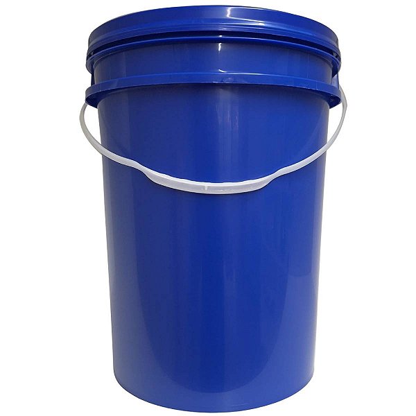 Balde 22 Litros Azul Atóxico Alimentício c/ Tampa Lacre Hermética e Alça Plástica