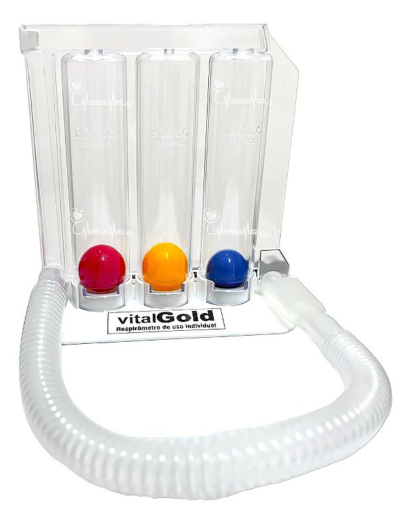 Exercitador Pulmonar Adulto Respirom 3 Esferas Vitalgold