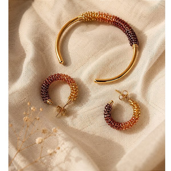 Conjunto Brinco e Pulseira
