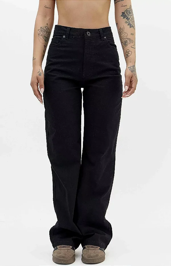 Calça Jeans Fem.Wide Leg Vida Marinha