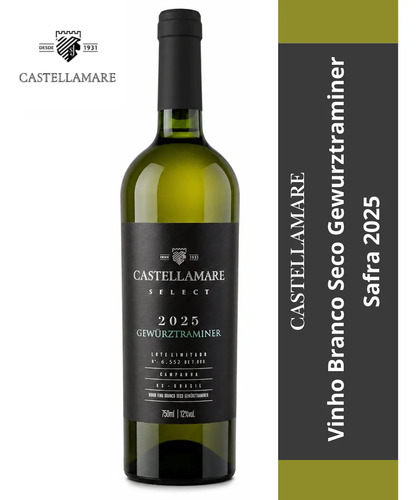 Vinho Castellamare Select 2025 Gewurztraminer Branco Seco