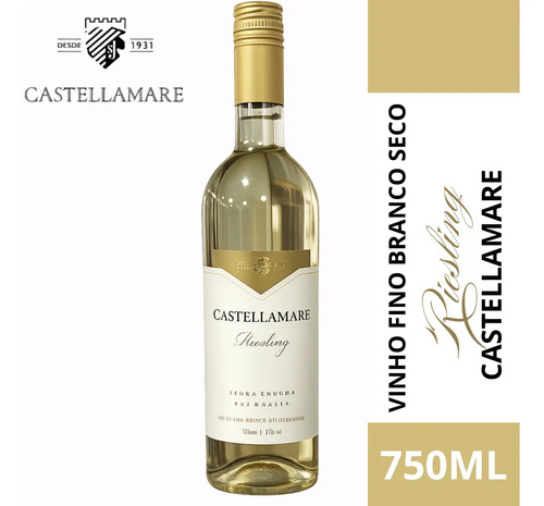 Vinho Fino Branco Seco Riesling 750ml Castellamare