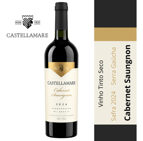 Vinho Fino Tinto Seco Cabernet Sauvignon 2024 Castellamare
