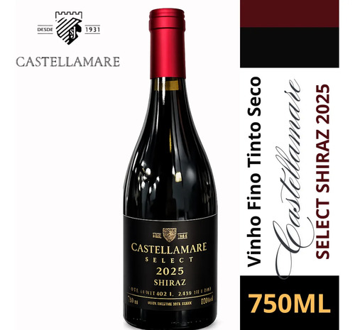Vinho Fino Tinto Shiraz Castellamare Select 2025 750ml
