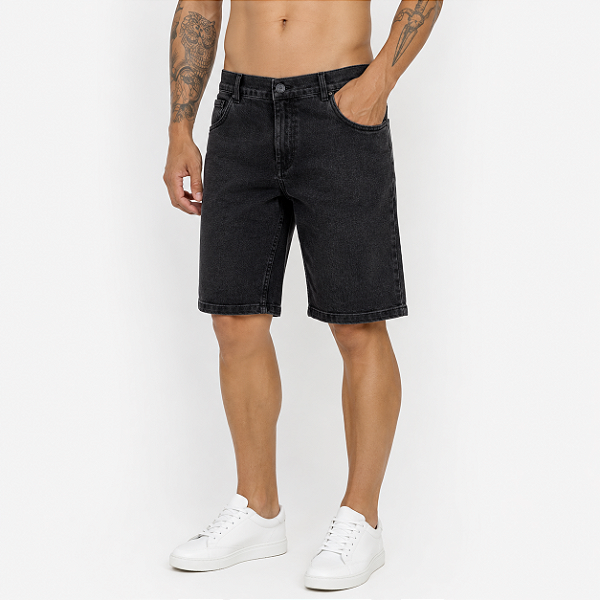 BERMUDA MASC JEANS VIDA MARINHA