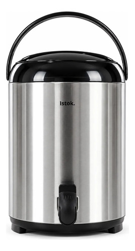 Botijão Térmico Garrafa 9,5l Inox Istok Café Suco Leite Preto