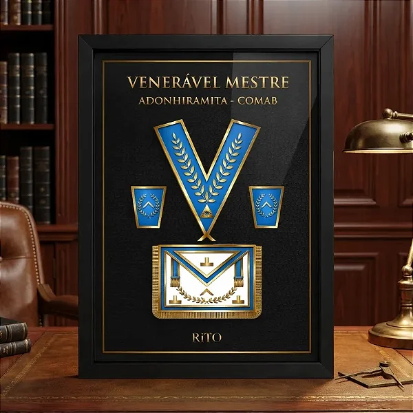 Placa de Homenagem Venerável Mestre no seu Rito - Maçonaria