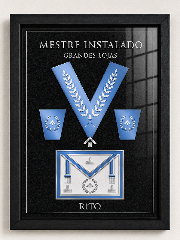 Placa de Homenagem Mestre Instalado no seu Rito - Maçonaria