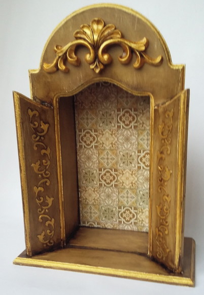 Oratório Barroco contemporâneo envelhecido - Grande - sob encomenda