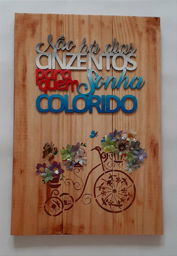 Quadro Pallet "Sonho Colorido"