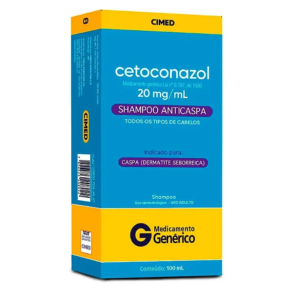 Shampoo Anticaspa - Cetoconazol 20mg/ml - Genérico Cimed 100mL