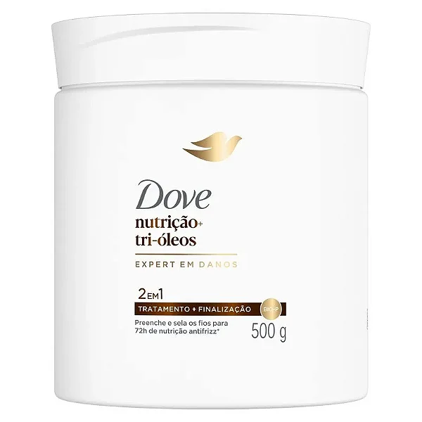 Máscara Capilar 2 em 1 Nutrição + Tri-Óleos (Dove) - 500g