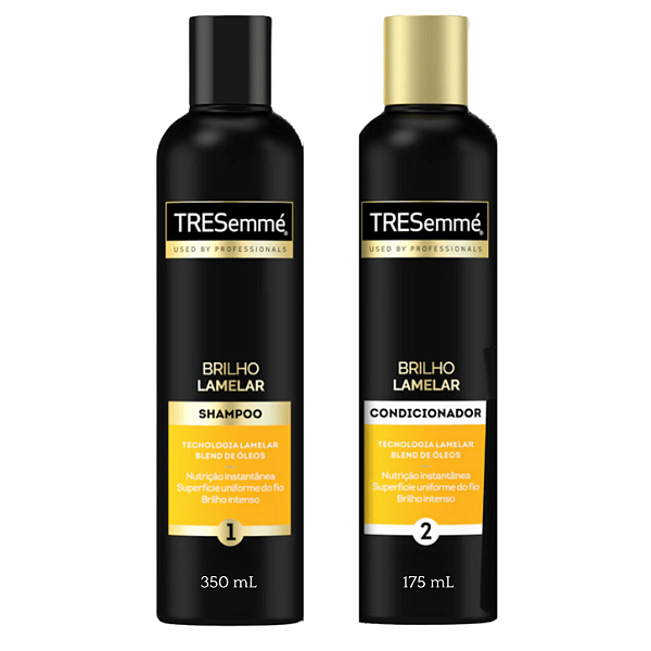Kit Shampoo e Condicionador Brilho Lamelar (TRESemmé) - 350mL+175mL