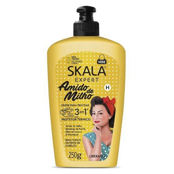 Creme Para Pentear Amido De Milho 3 em 1 (Skala) - 250g